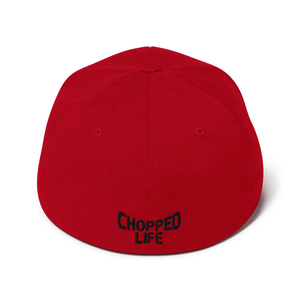 Skull and Limbs - FlexFit Structured Twill Cap, Red