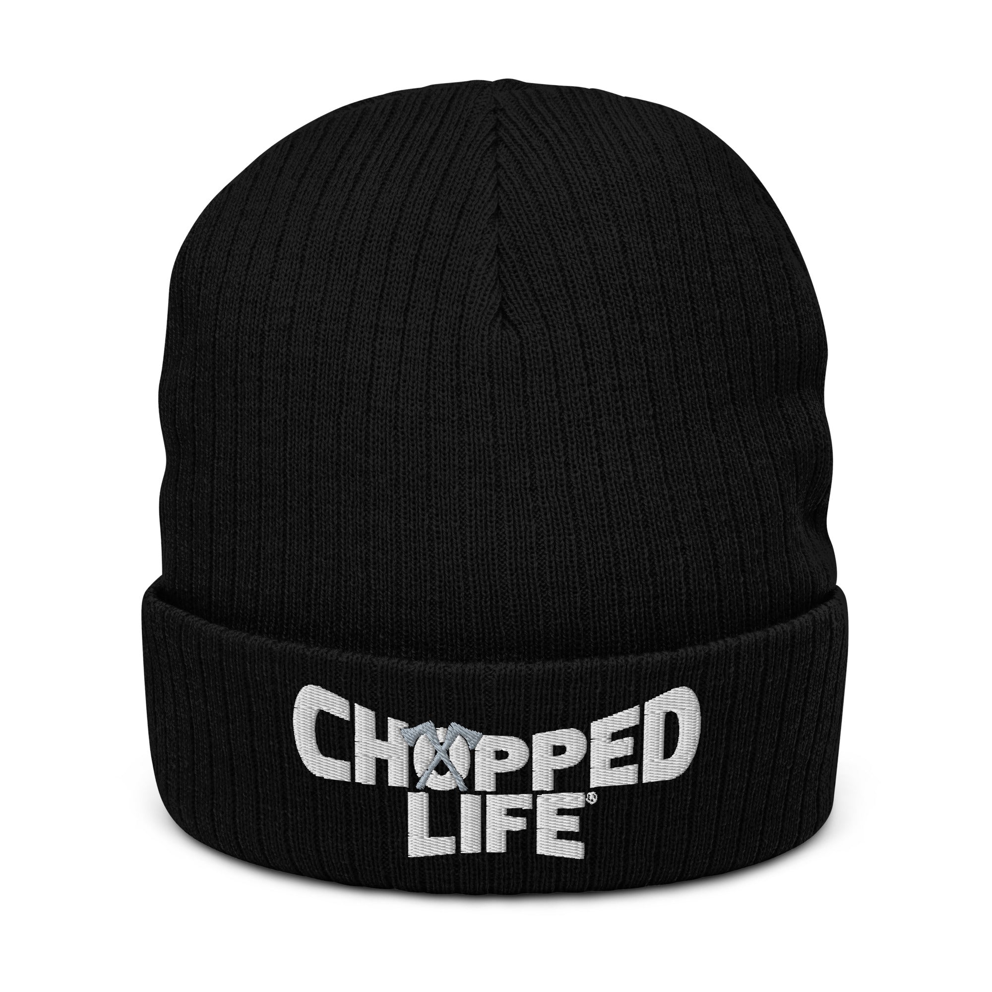 Chopped Life - Ribbed Knit Beanie, Black