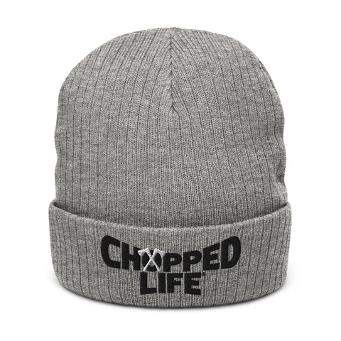 Chopped Life - Ribbed Knit Beanie, Grey